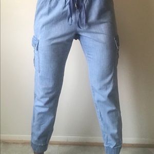 Denim joggers